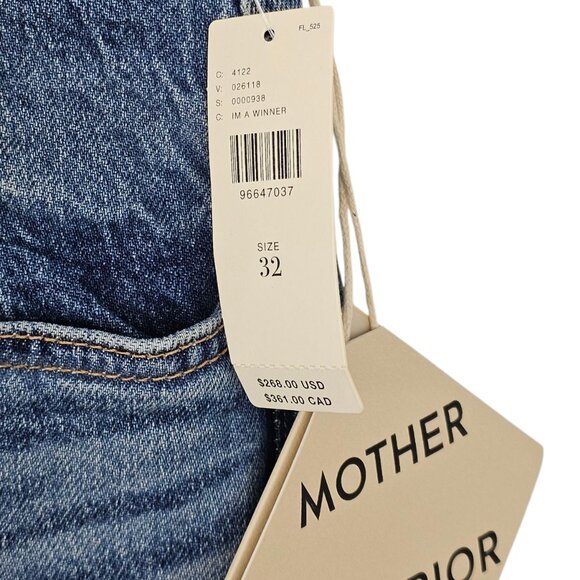 MOTHER Superior The Scooter Ankle Jeans, I'm a Winner, Mini Flare, High Rise 32 - Picture 4 of 11